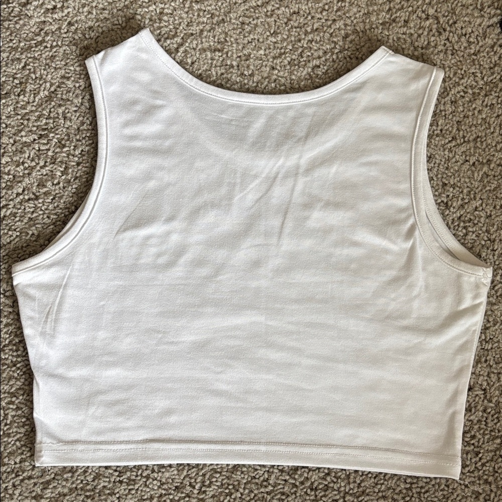 Milano Italy 100% Polyester White Tank Top - Picture 3 of 4